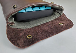 Brown Horween Leather 60-65% Keyboard Sleeve